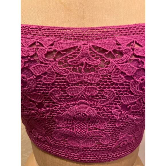 Free People FP 1 Lyra Bralette Crochet Embroidered Crop Top NWT SP - Picture 3 of 7